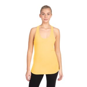 Woman in Yellow Next Level Apparel® Women’s Ideal Racerback Tank